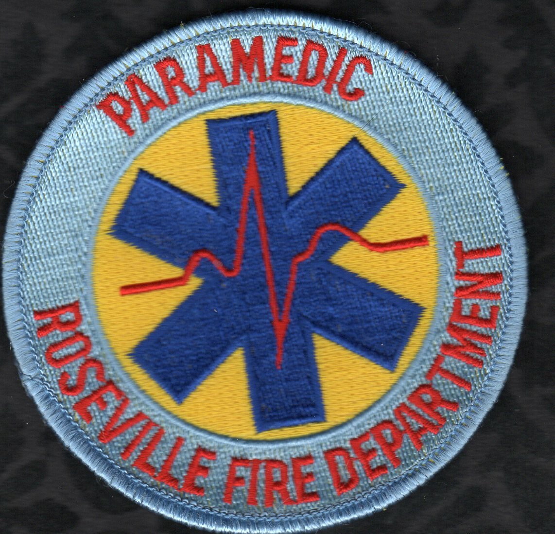 Roseville California Fire Dept. Department Shoulder Patch Paramedic