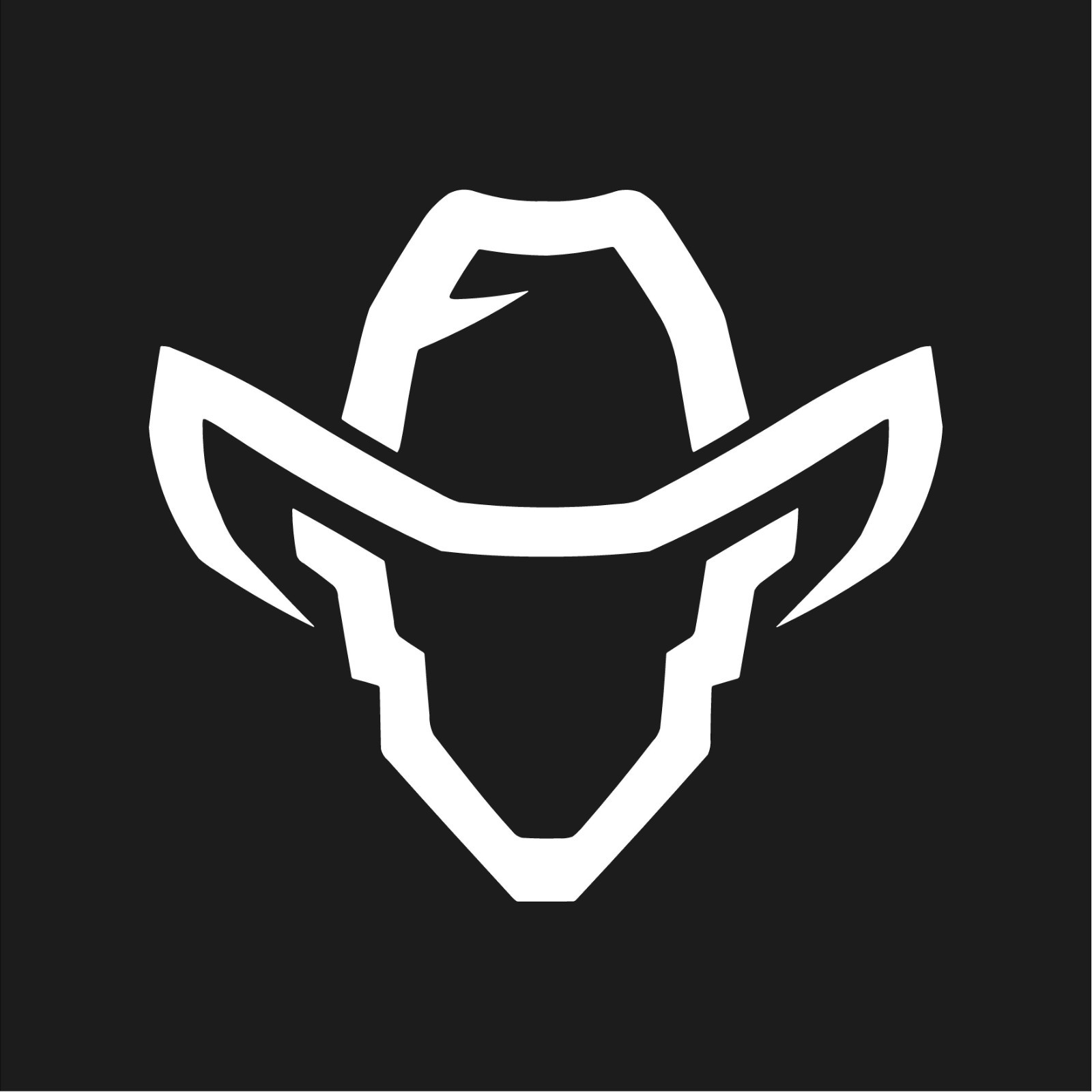 Cowboy head hat outline View Vinyl Sticker Decal Western