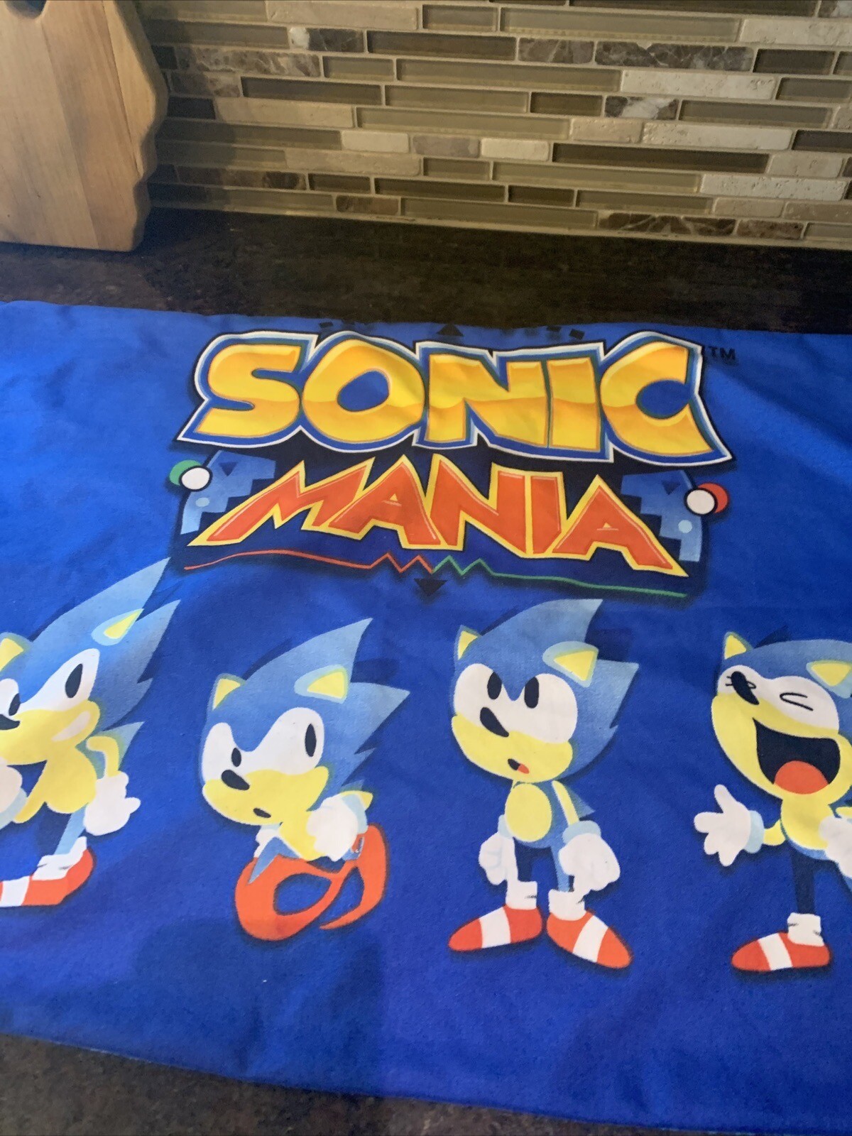 Sonic The Hedgehog  Pillow cases Twin Long Lot of 2 BRIGHT Colors Clean Mania
