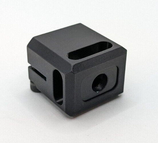 .22cal 1/2x28 Muzzle Brake Compensator Anodize Black Alum fits Rock 5.7