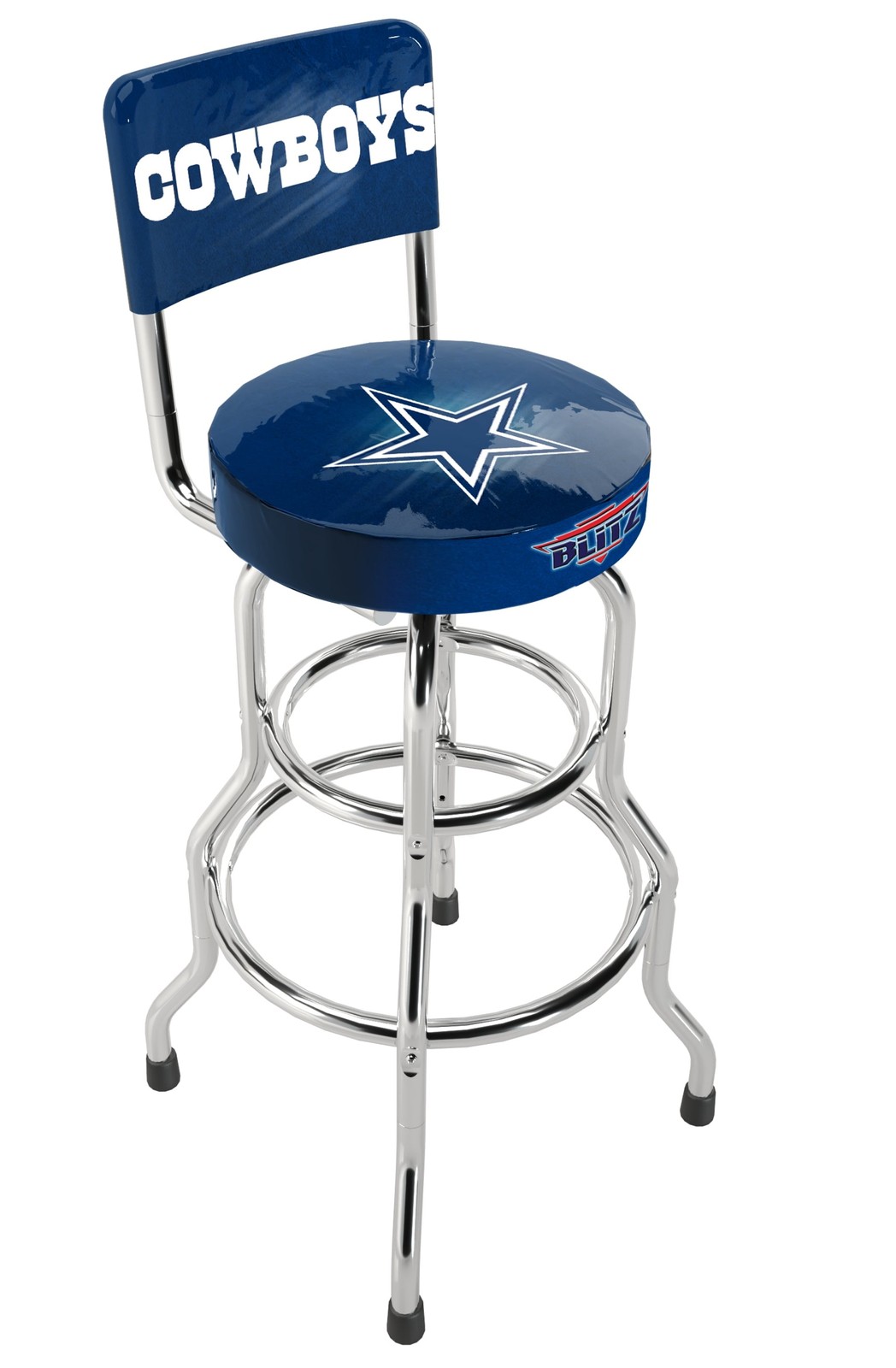 Dallas Cowboys NFL Blitz High Back Adjustable Swivel Stool, Blue