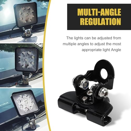 2 PCS Light Bar Mounting Brackets, LED Work Light Mount Clamp Holder,