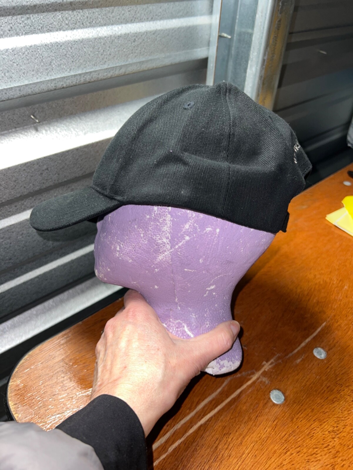 Falkridge with Triangle Dove Logo Black hat Cap EUC Adj
