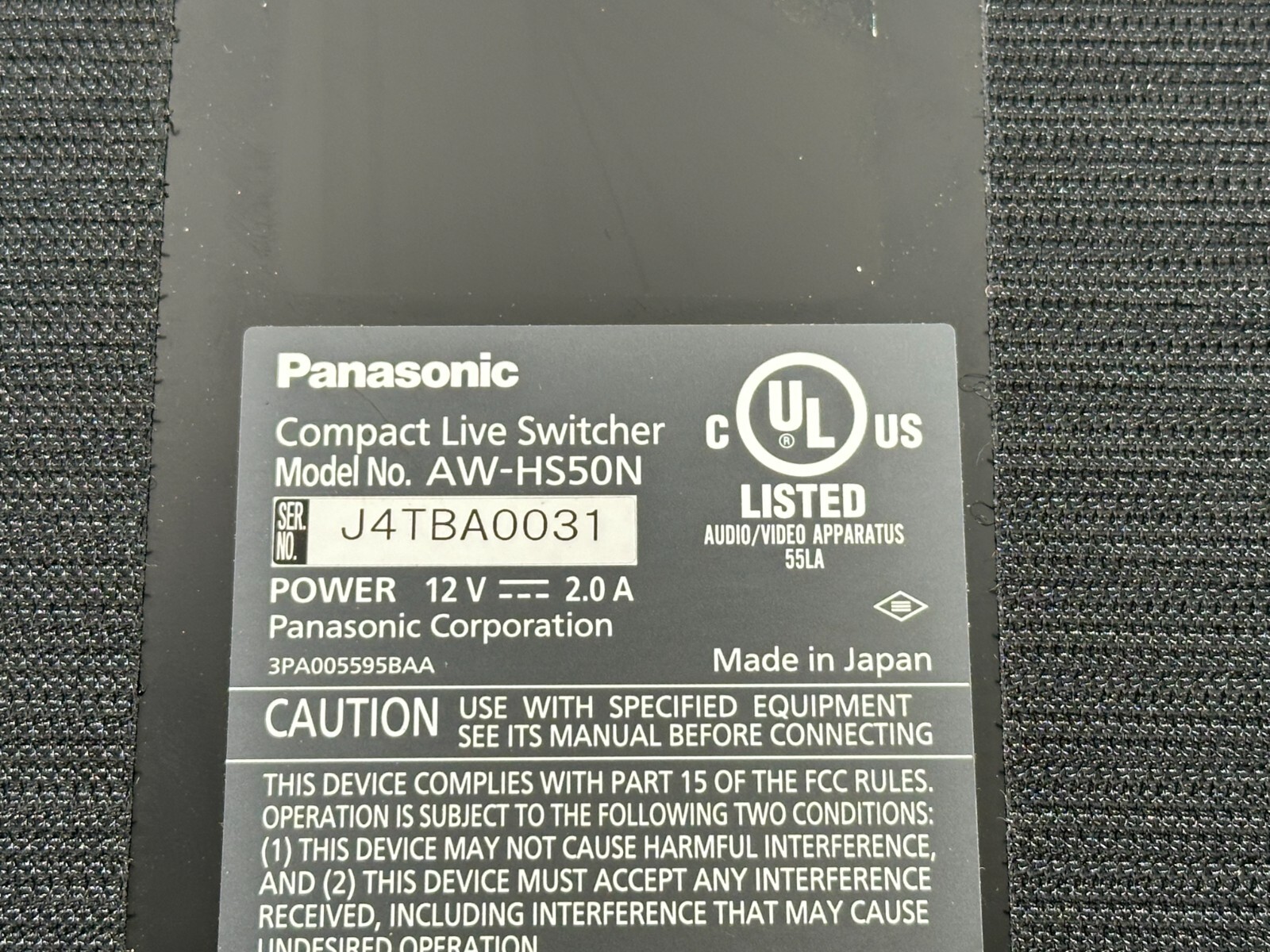 Panasonic AW-HS50 Compact HD/SD Live Video Switcher
