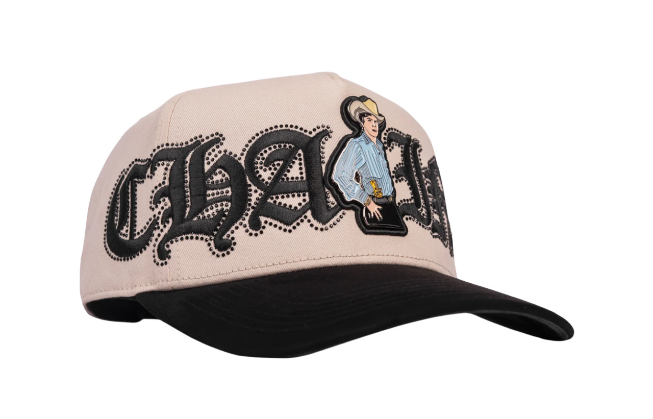 ITALIENSE CHALINO BEIGE BLACK SNAPBACK HAT KHCHALINO BEIGE