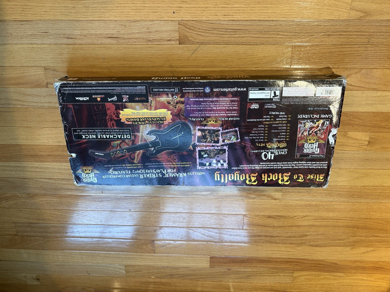 Guitar Hero Aerosmith Wireless Guitar Bundle PS2 CIB