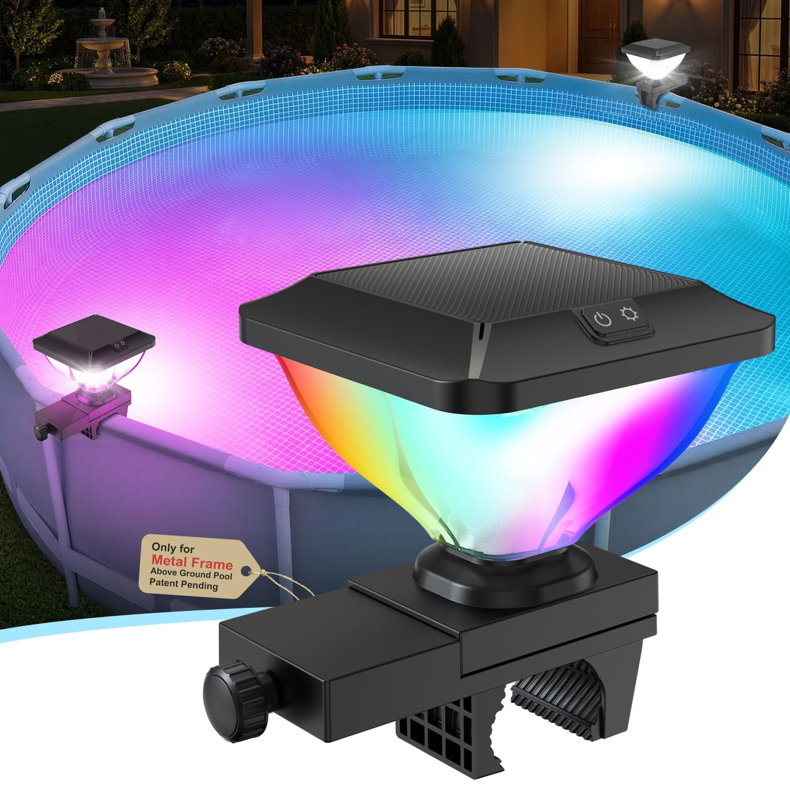 Askyli Solar Pool Lights Black 1pk