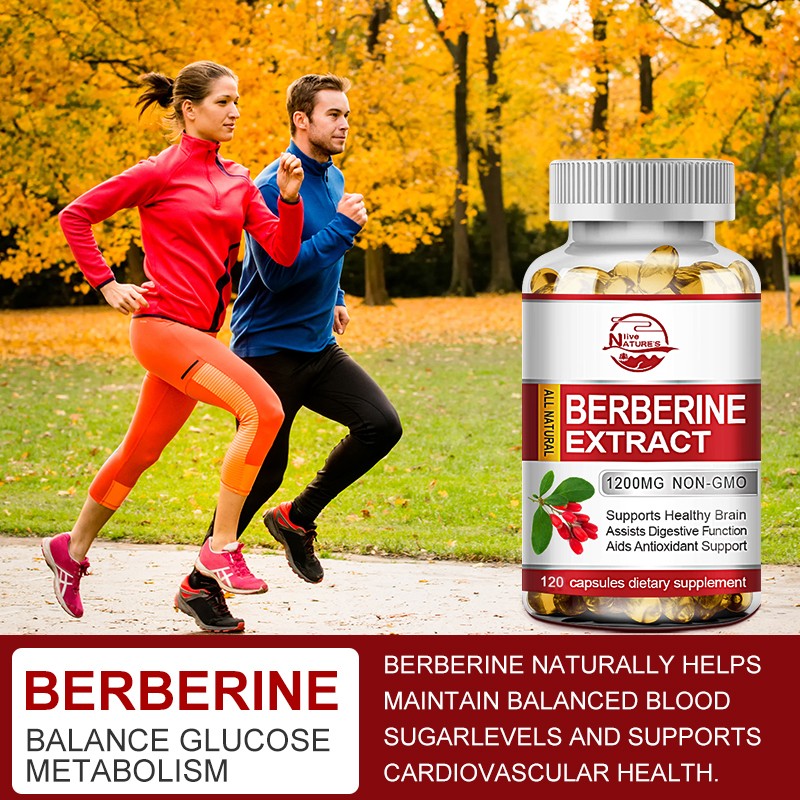 120 Capsules Premium Berberine HCL 1200mg High Potency Blood Sugar Support US