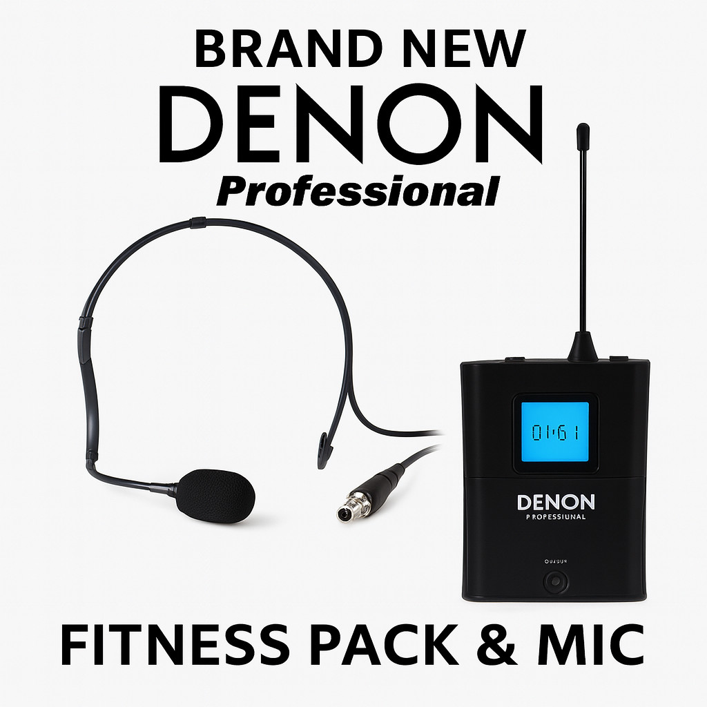 🔥 BRAND NEW – OPEN BOX • Denon Professional Fitness Pack & Headset Mic 🔥