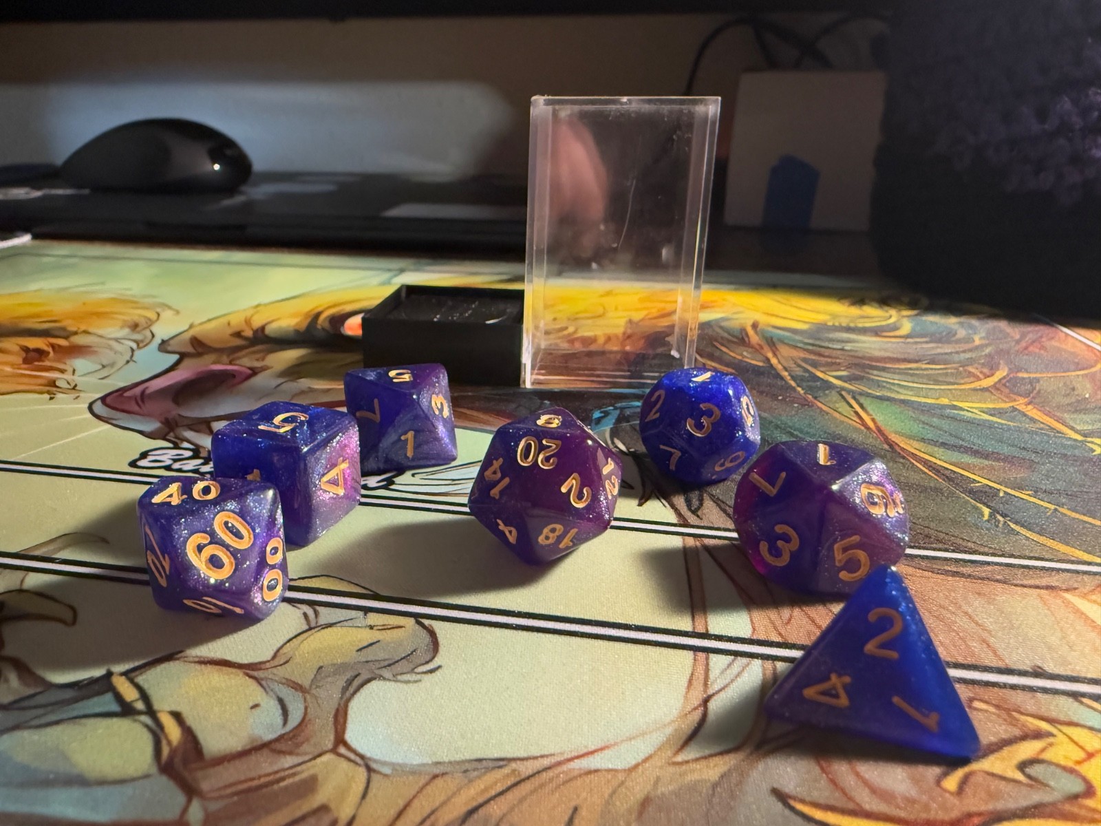 7 Piece Polyhedral Dice Set For Tabletop Gaming. (NEW), Includes Case!!! (D03)
