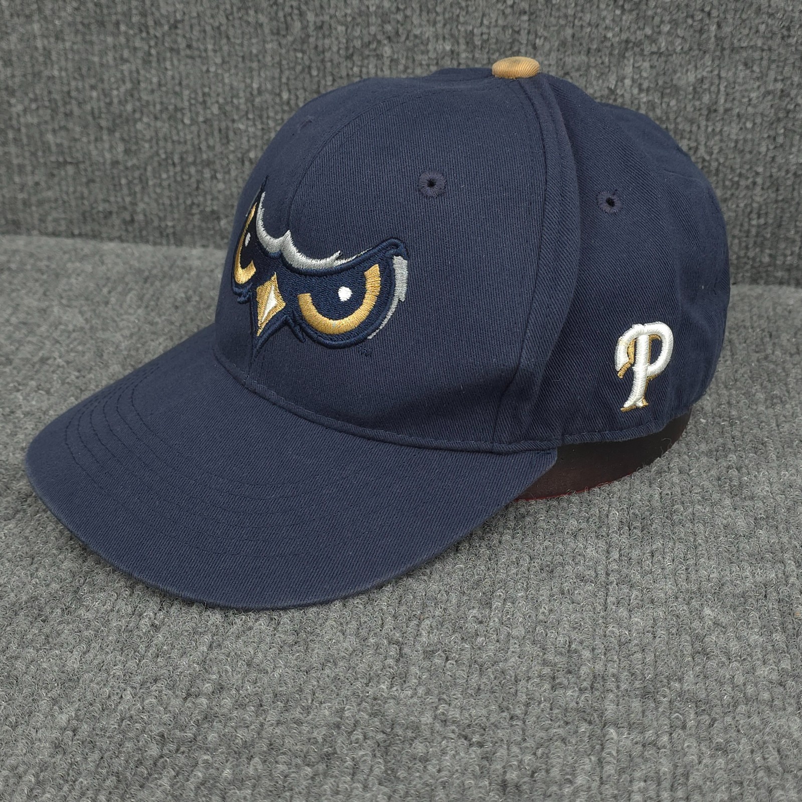 Orem Owlz Hat Cap Fitted Adult Blue Utah Minor League Baseball Mens Fitted 7 1/4