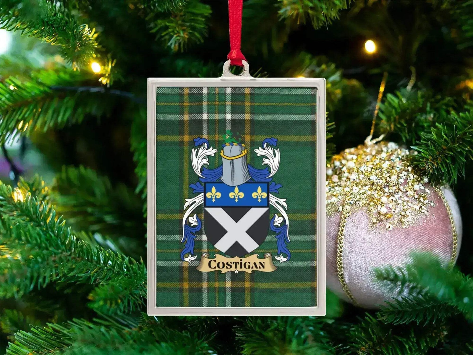 Costigan Irish Family Crest Christmas Ornament
