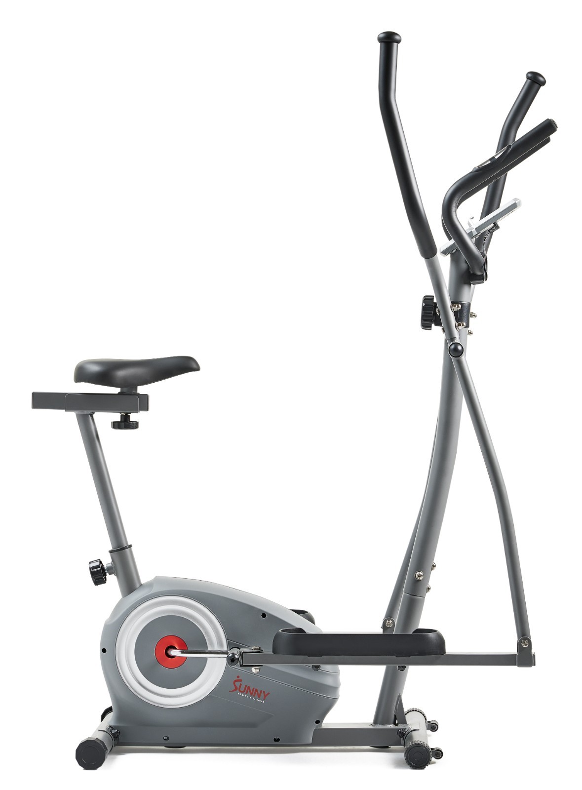 Compact Elliptical and Bike Exercise Machine Dual Mode Adjustable Resistance