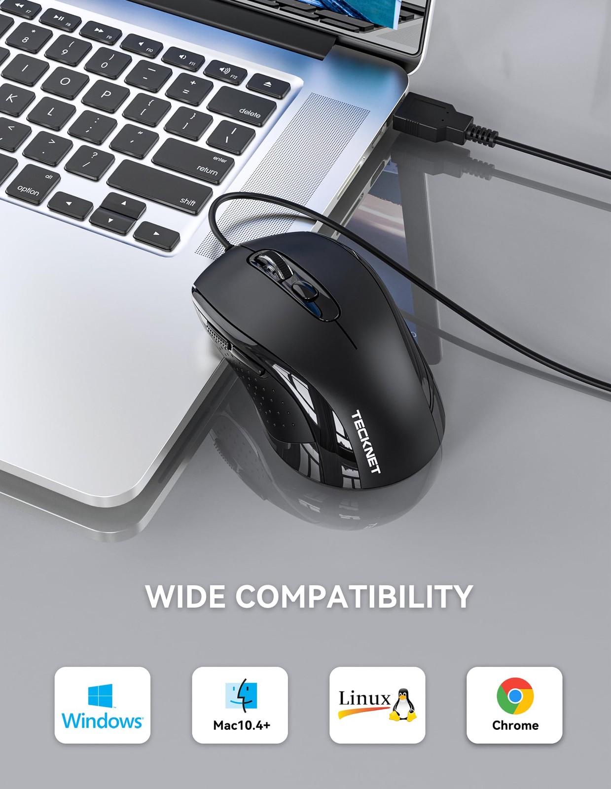 Wired Mouse, USB Wired Computer Mice, 3600DPI 4 Adjustable Levels, 6-Button E...