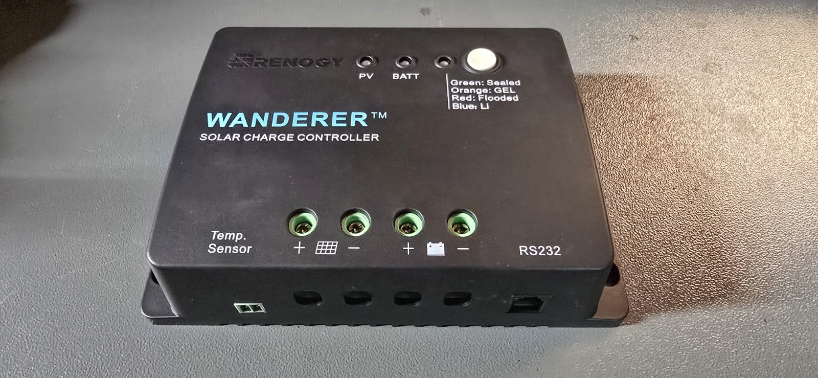 Renogy Wanderer Li 30A Solar Charge Controller + BT1 Bluetooth Lithium PWM