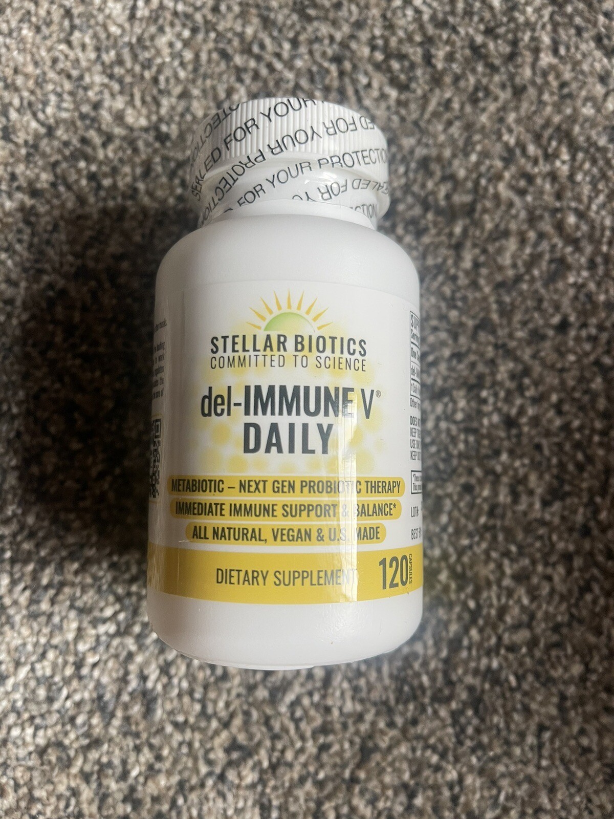 Del-Immune V Daily 25 mg 120 Ct Stellar Biotics Immune Support Exp 11/28 Free SH