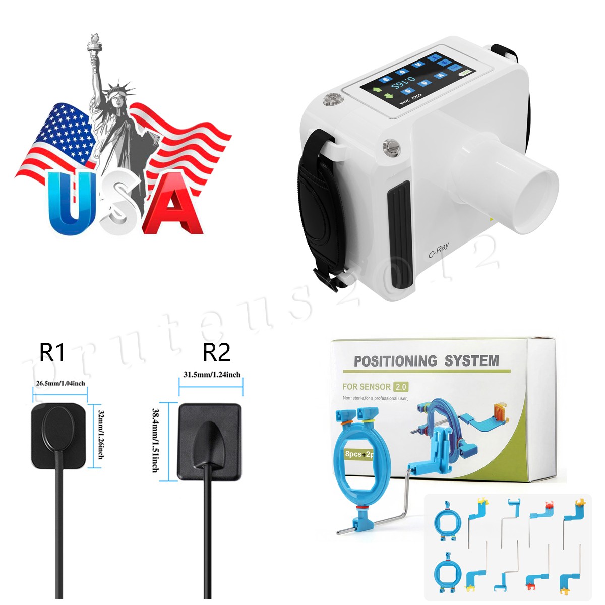 Dental Portable Image System X Machine Unit Ray+Shield /Positioner Sensor Holder