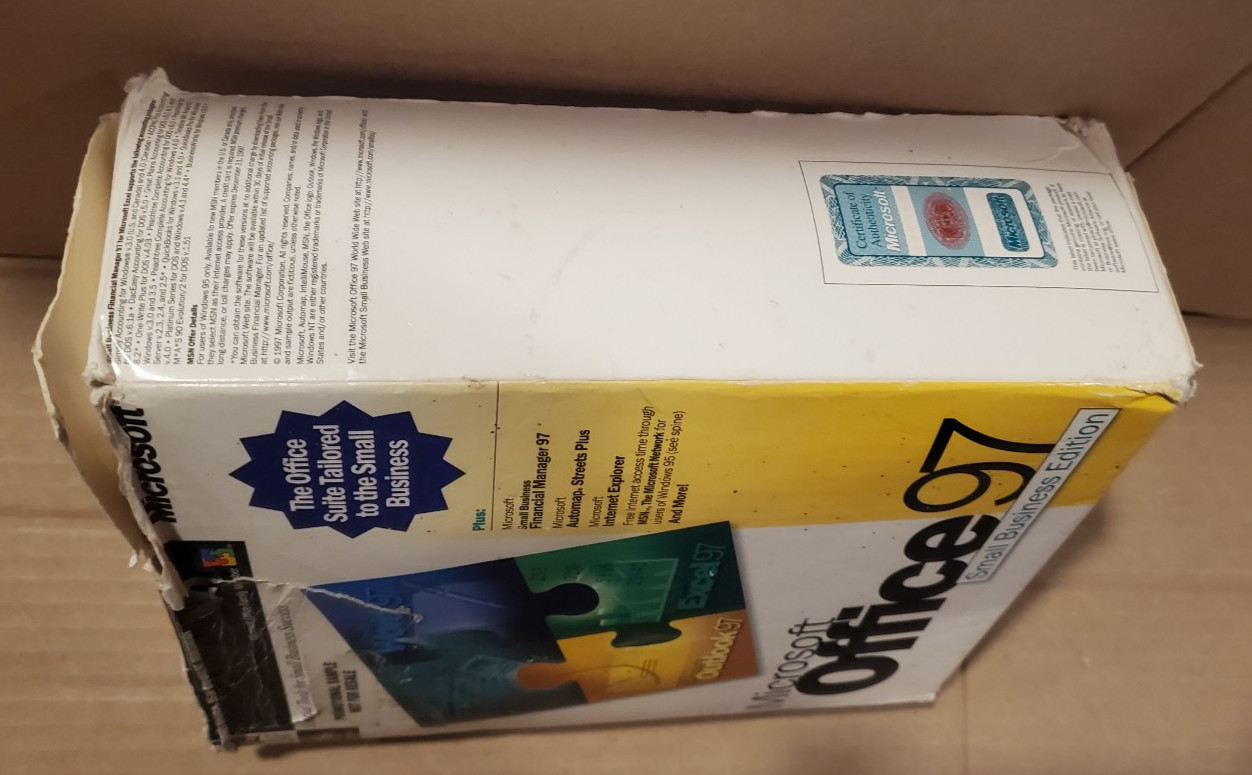 Microsoft Office 97 Small business dition Retail Package - Promotional Sample
