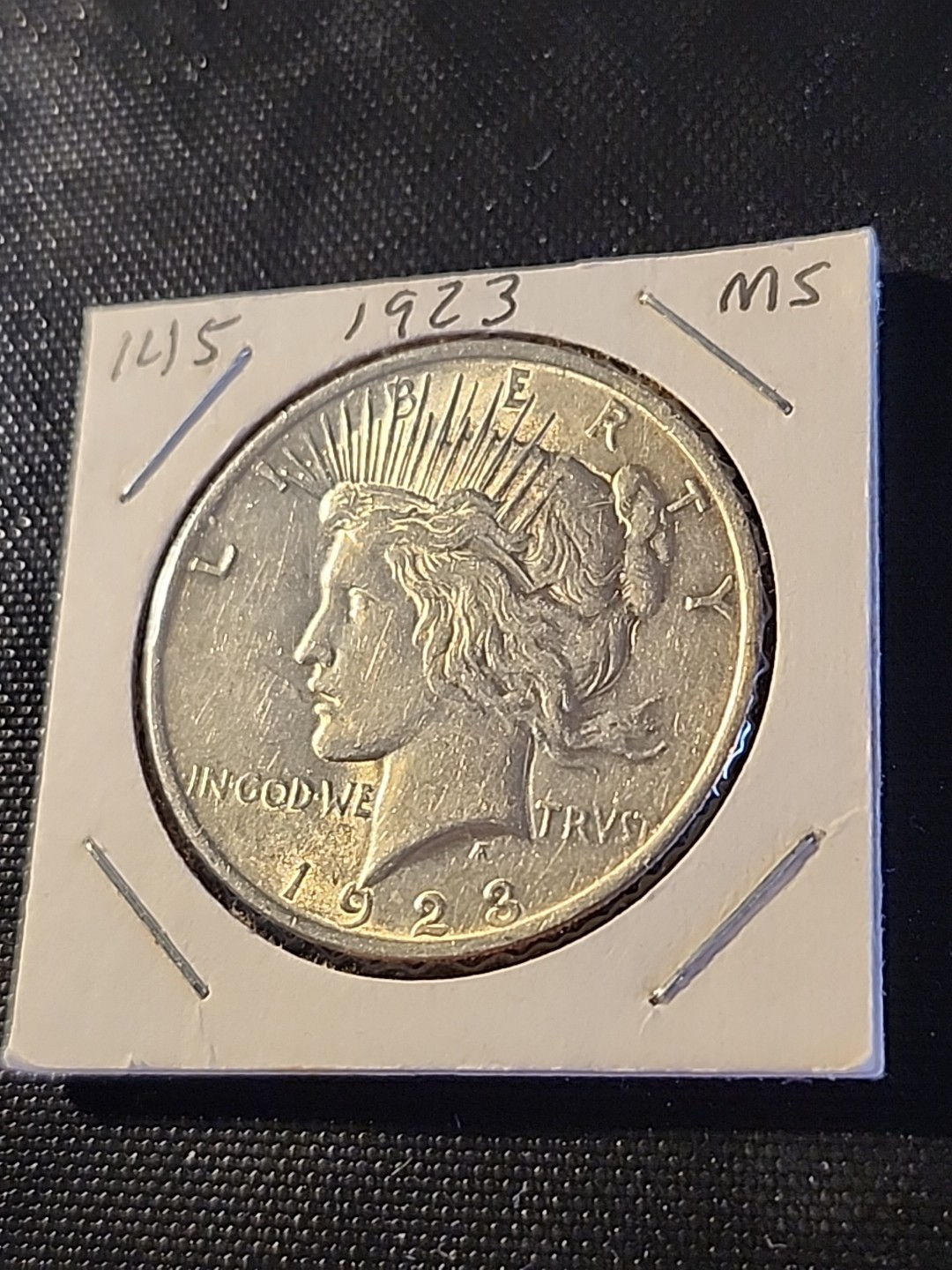 1923 Silver Peace Dollar In Brilliant Uncirculated Condition