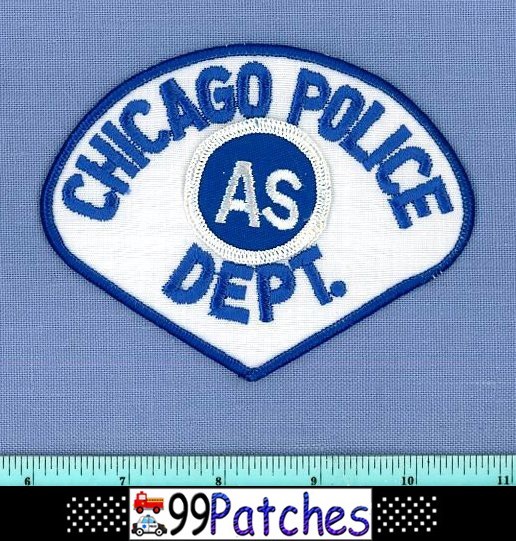 CHICAGO POLICE DISTRICT  AS  (Old Vintage) ILLINOIS Shoulder Patch 7M