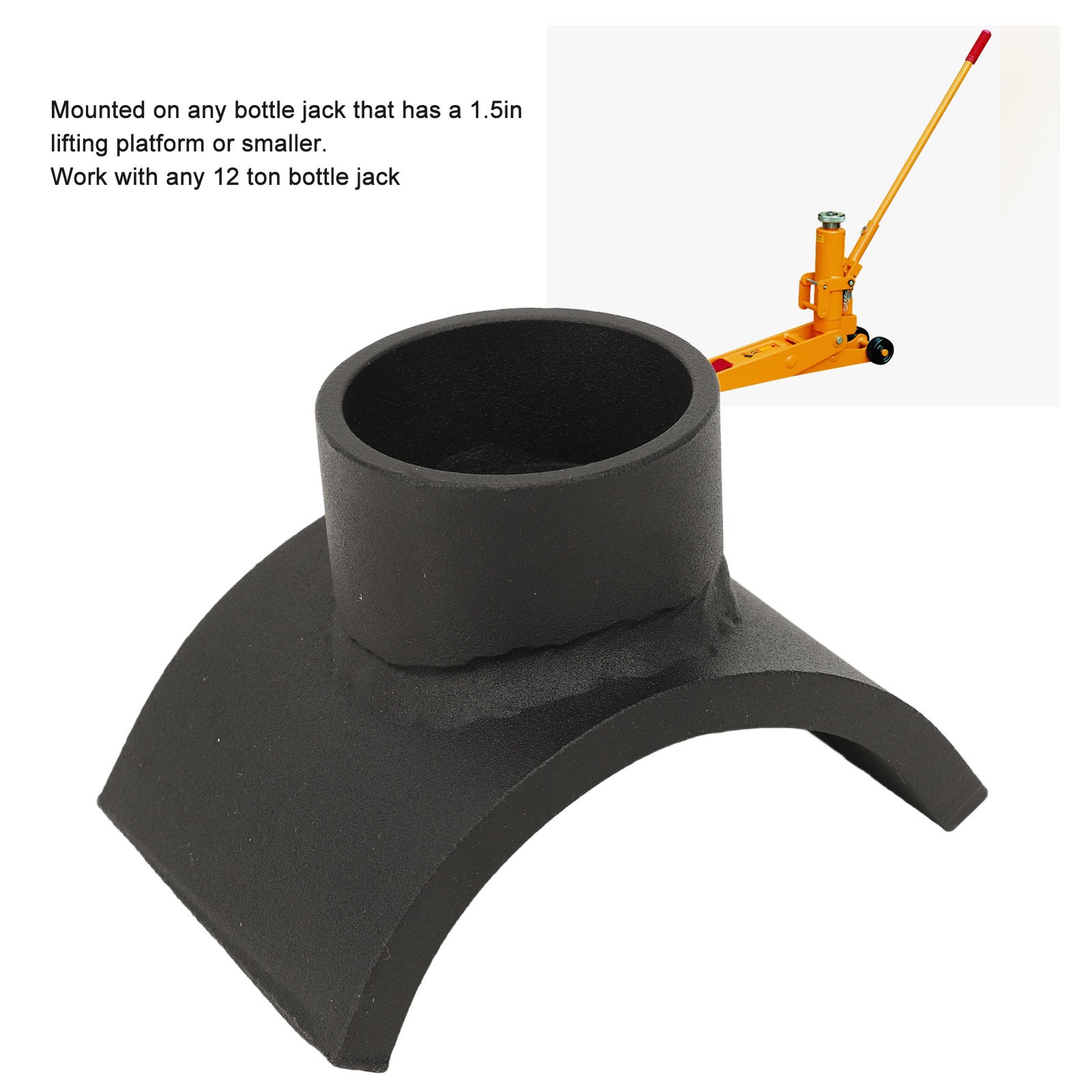 Off-Road Trail Recovery Bottle Jack Adapter Saddle Durable Iron Construction