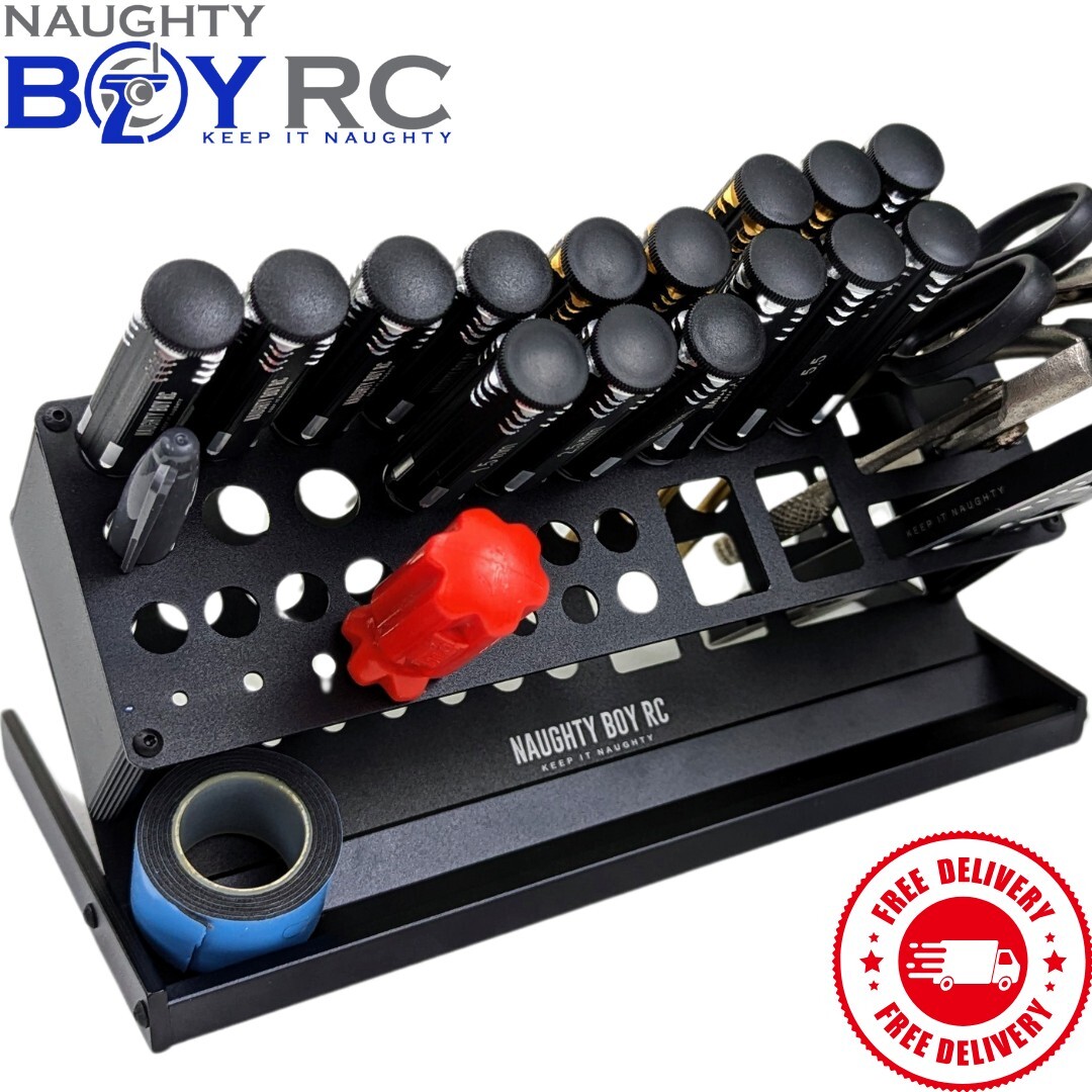 Naughty Boy RC Angled Tool Stand Storage Rack Screwdriver Plier Car Truck Boat