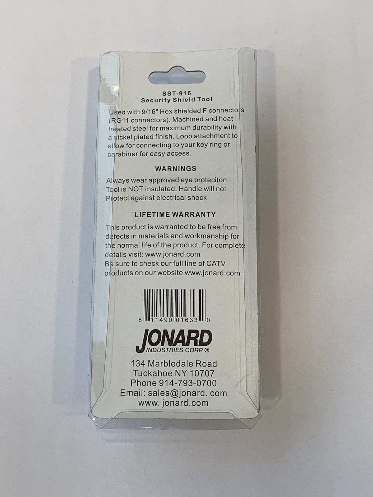 NEW CATV Security Shield Tool - Jonard SST-916 RG-11 9/16" Shield Adapter Wrench