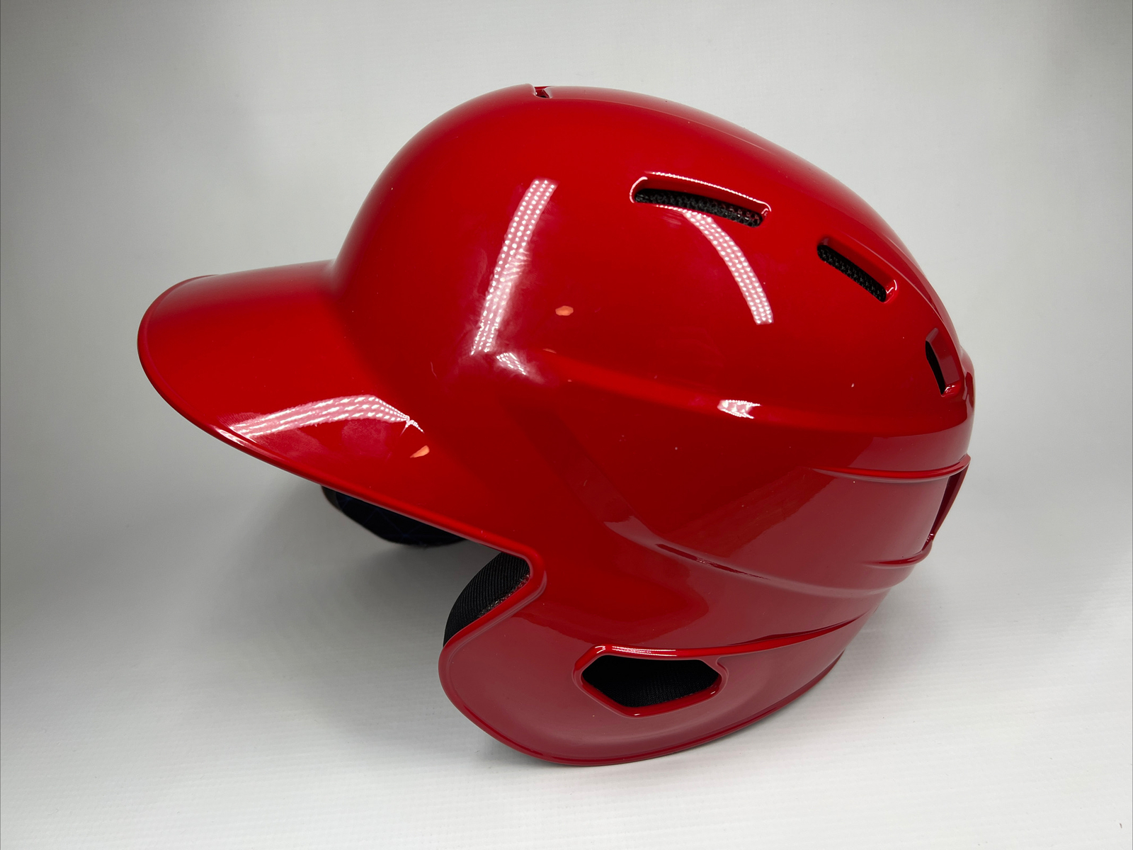 Rawlings Red S100 Batting Helmet Size 7 1/8 With C Flap for Left Hand Hitter