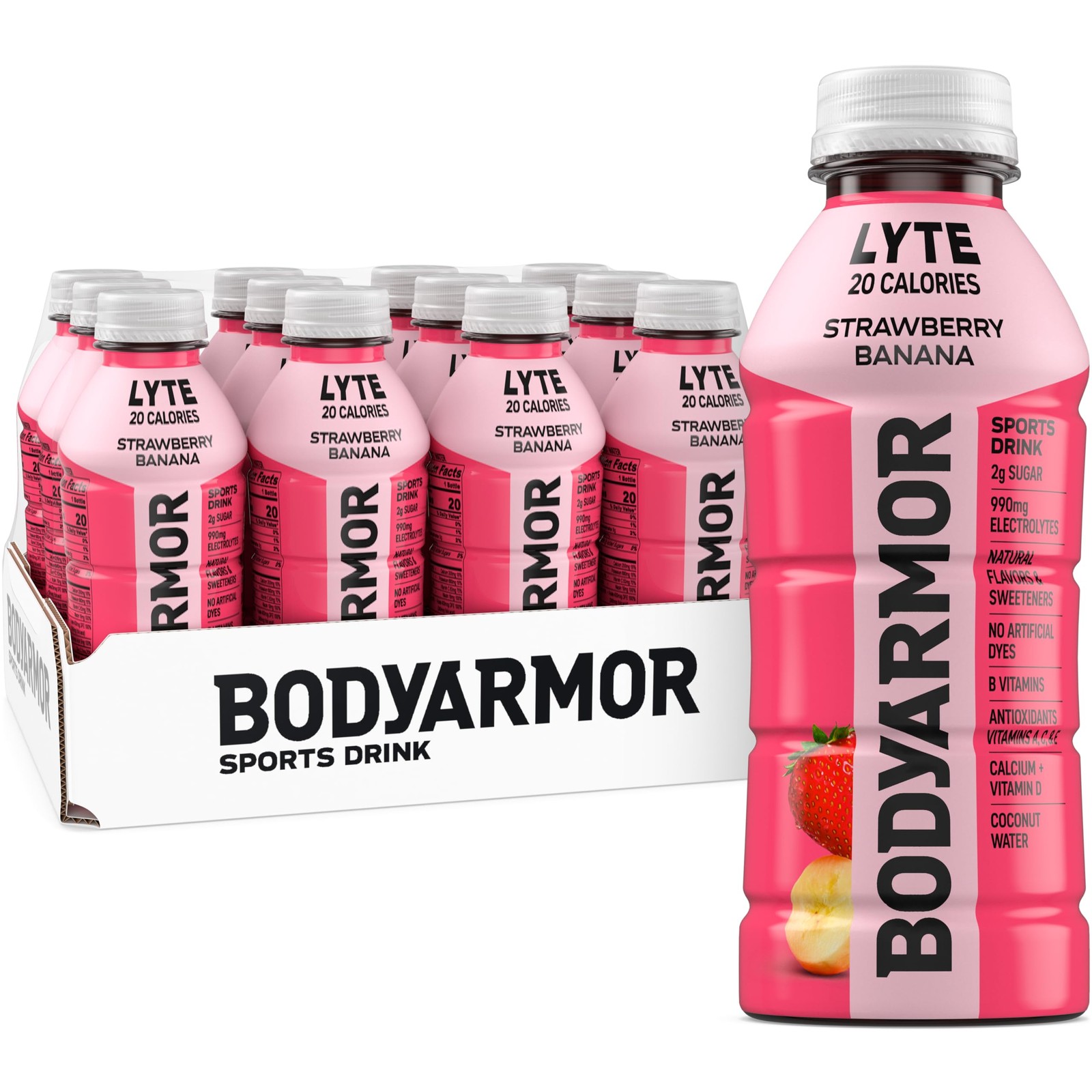 BODYARMOR Lyte Sports Drink Low-Calorie Beverage, 16 Ounce (Pack of 12)
