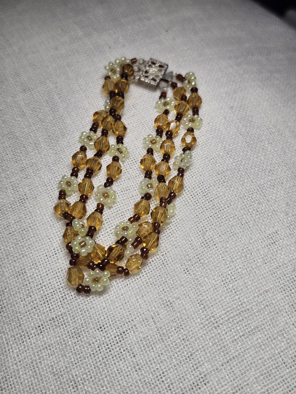4 Vintage Artisan Made Fully Beaded Bracelets