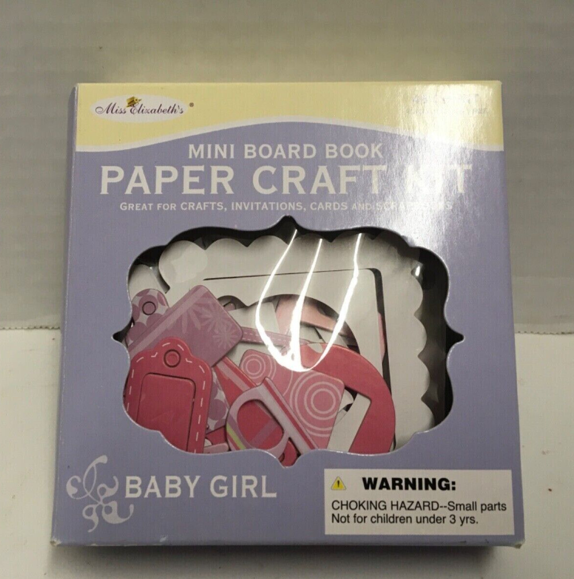 Miss Elizabeth Paper Craft Kit Scrapbooking Mini Board Books - Baby Girl NEW