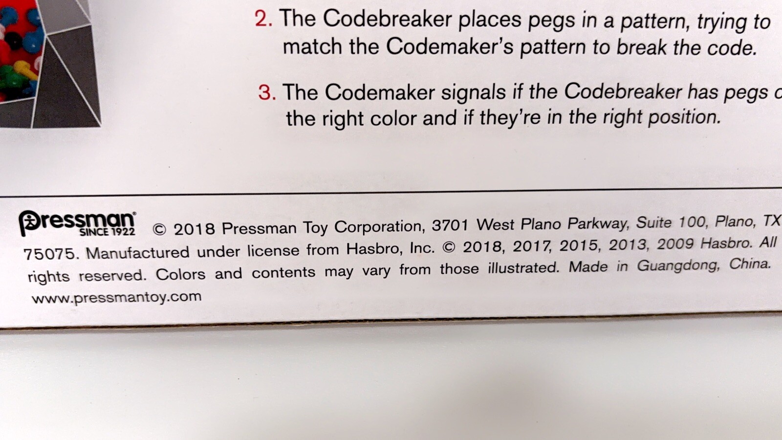 Mastermind Strategy Game - Codemaker vs. Codebreaker - Brand New - by Pressman