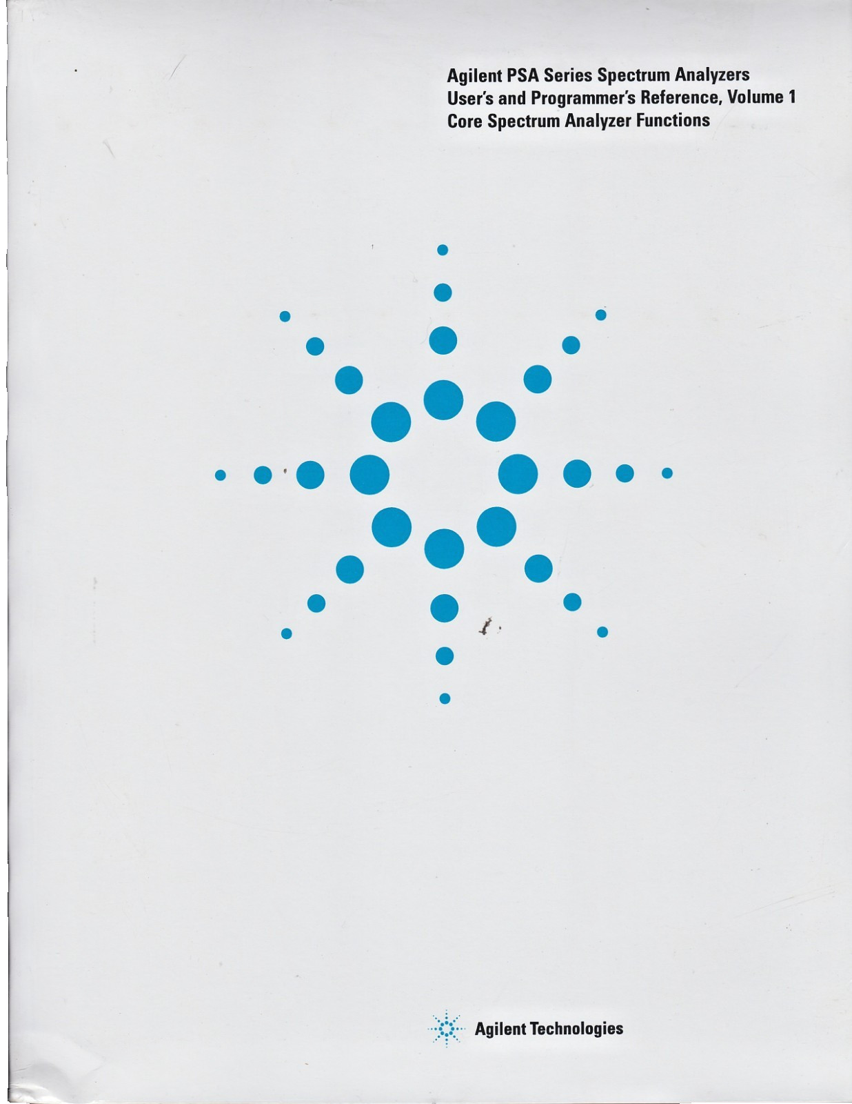 Brand New Agilent PSA Series Spectrum Analyzers User Programmer Reference Vol 1