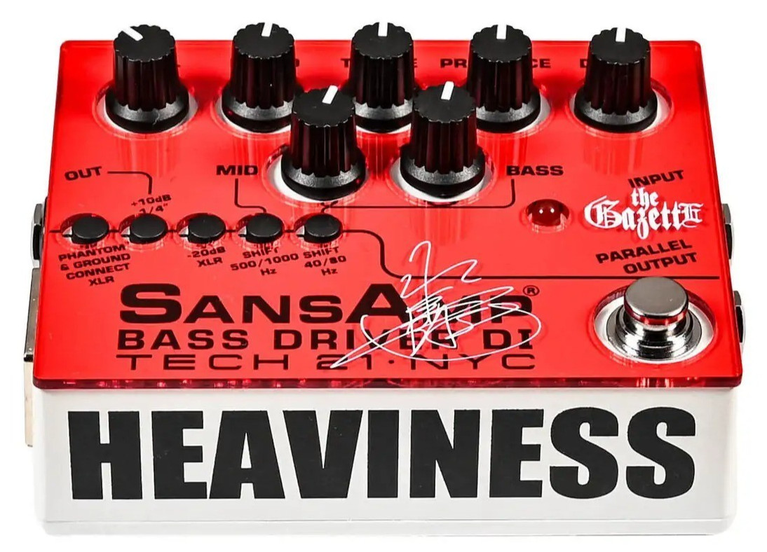 TECH 21 SansAmp BASS DRIVER DI-HEAVINESS the GazettE REITA Signatur Effect Pedal