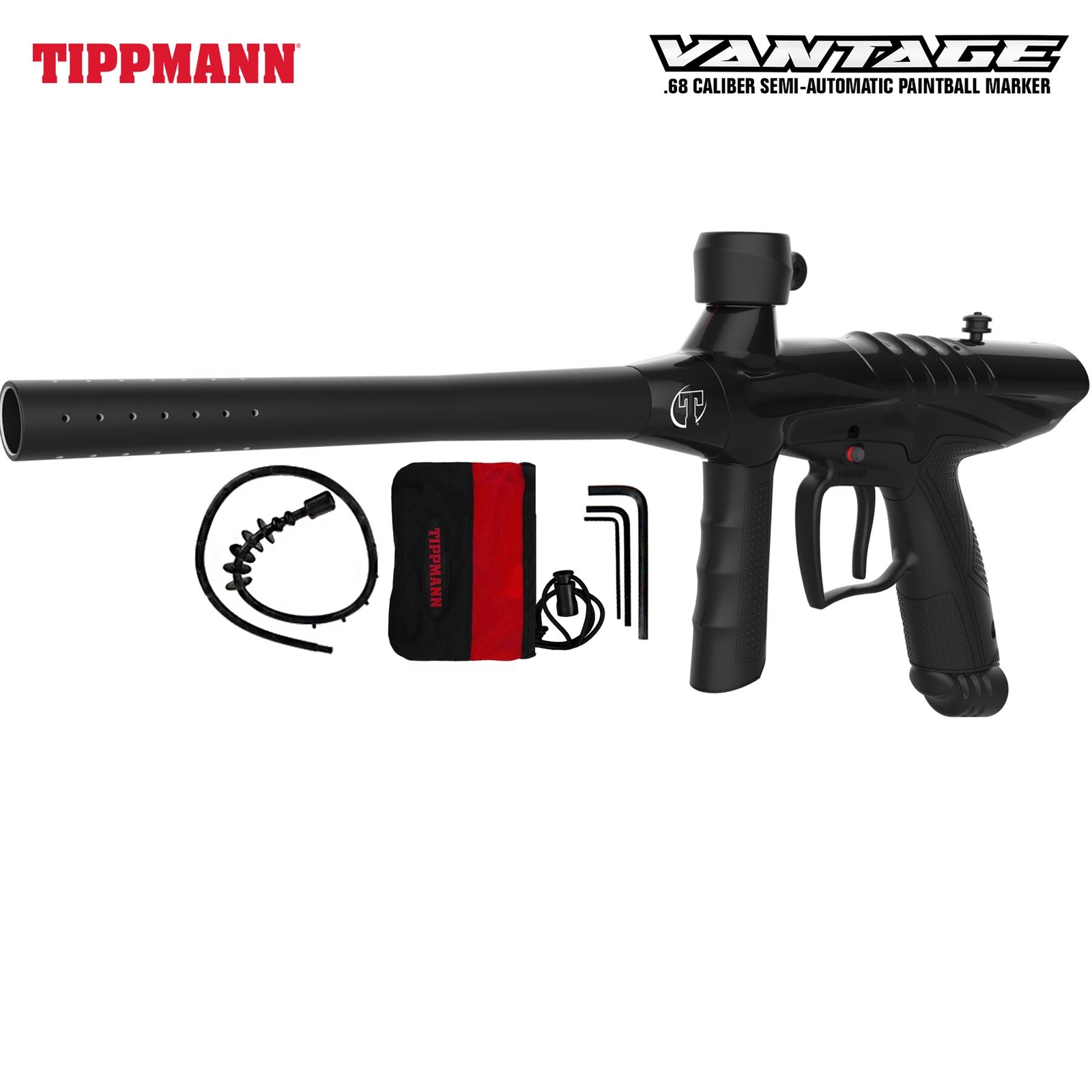 Maddog Tippmann Vantage Silver CO2 Paintball Gun Marker Starter Package
