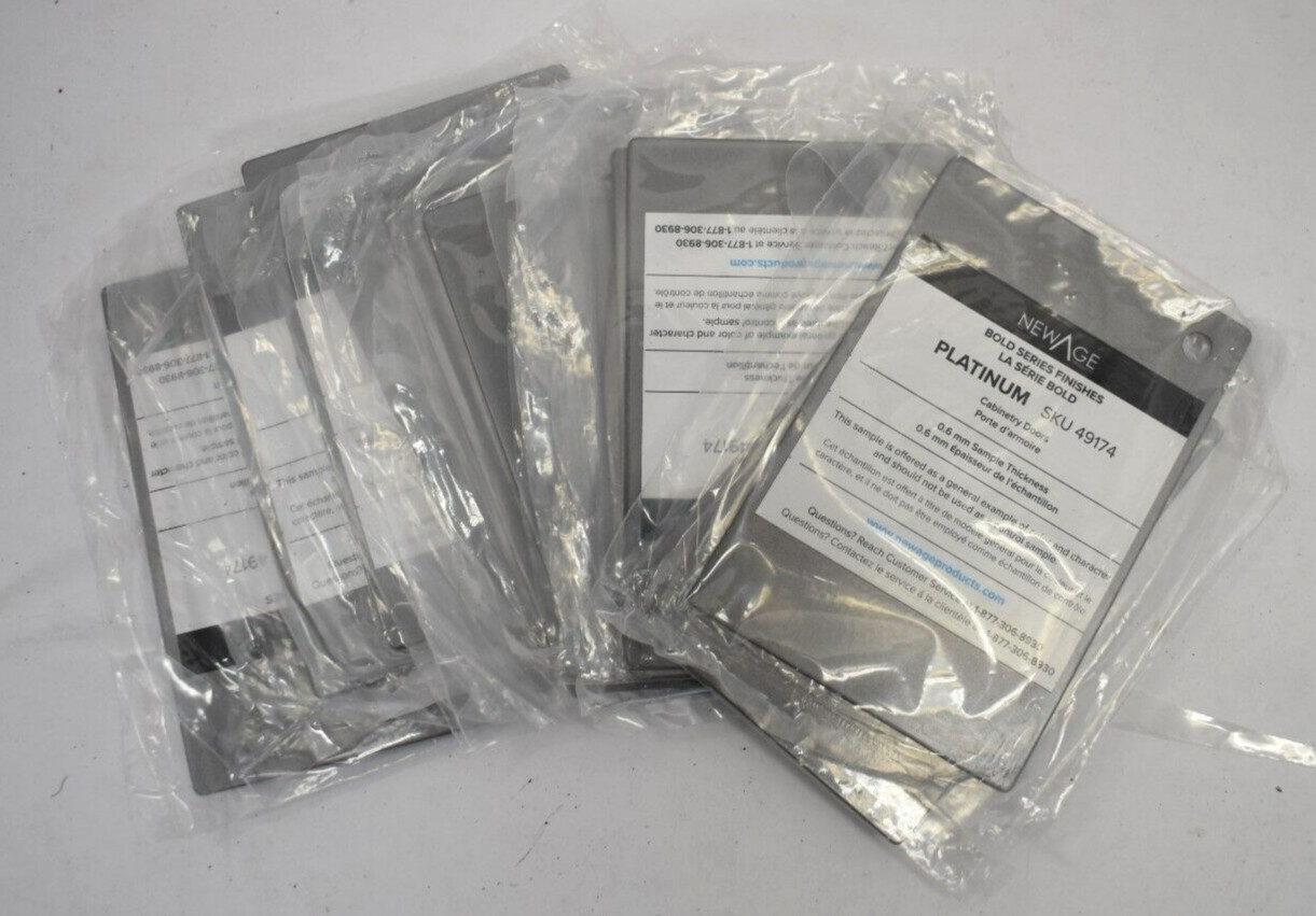 Lot of 12 New Age Cabinet Door Color Swatches Samples Platinum Gray 49174