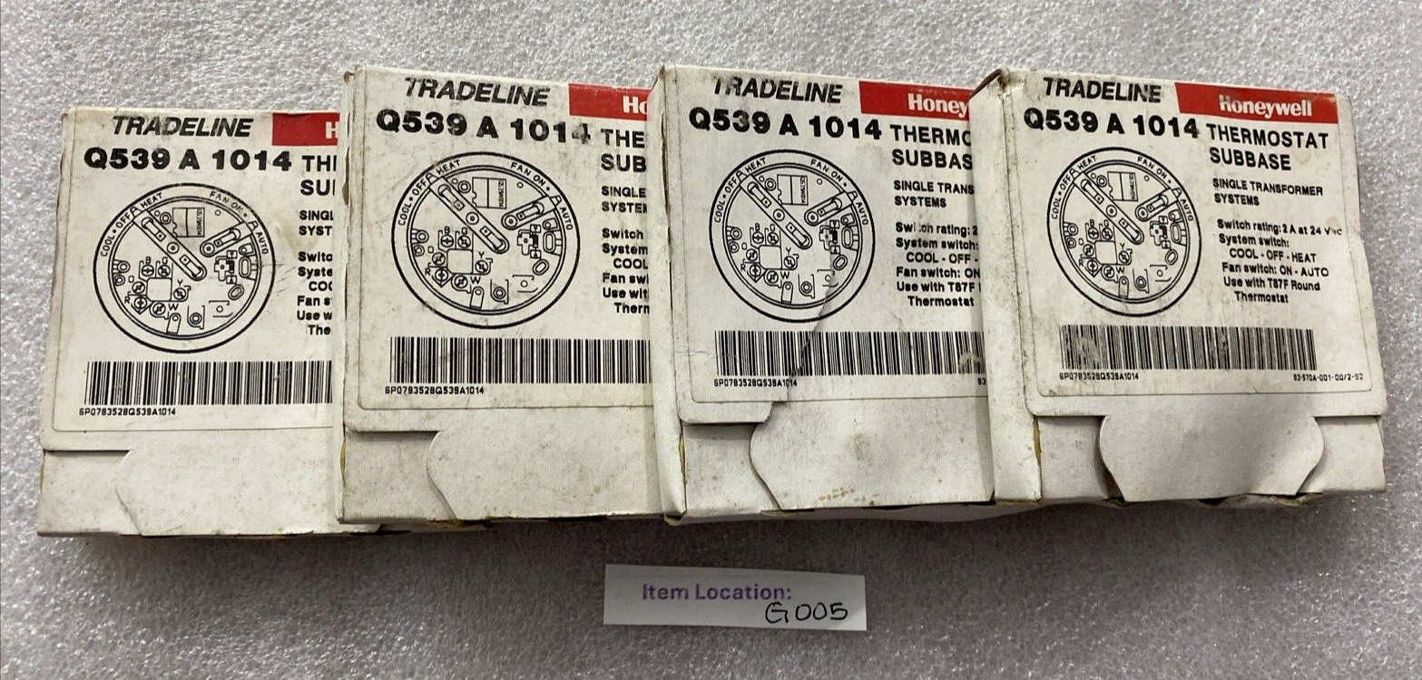 Honeywell Tradeline Thermostat Subbase Q539A 1014 LOT OF 4