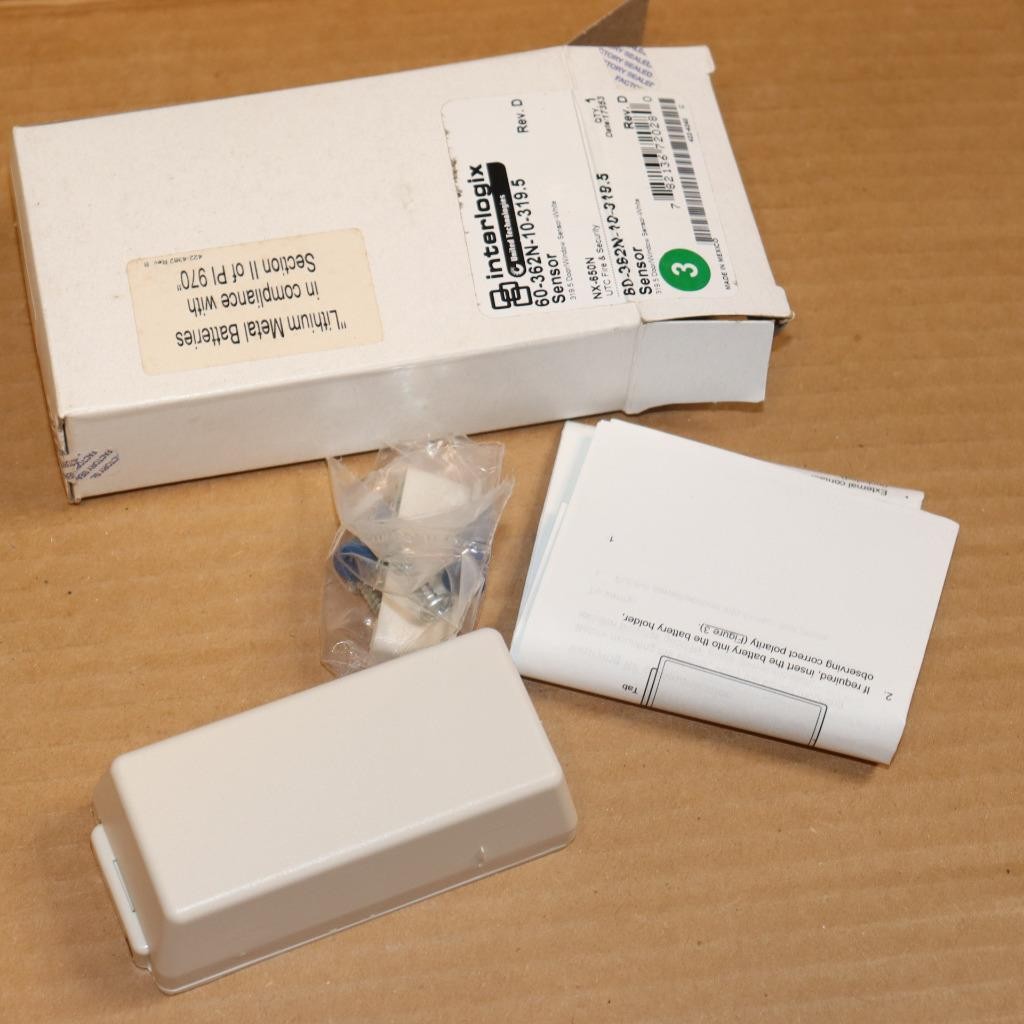 One GE/Interlogix NX-650N, 60-362N-10 Wireless Window Sensor w/ Wired Contact