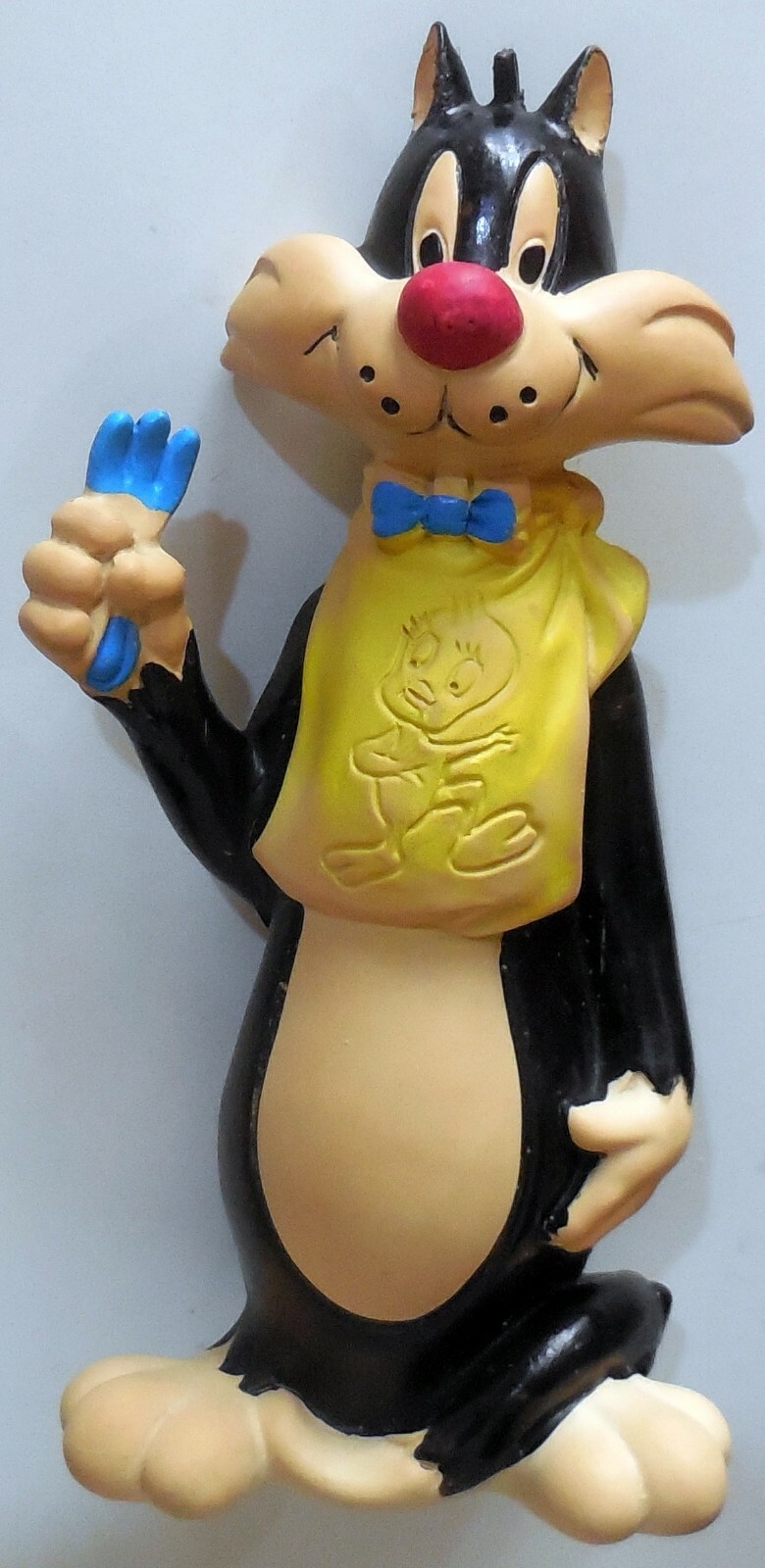 VINTAGE RUBBER TOY SQUEAK SYLVESTER WARNER BROS MADE ITALY 1960s 8" no tweety