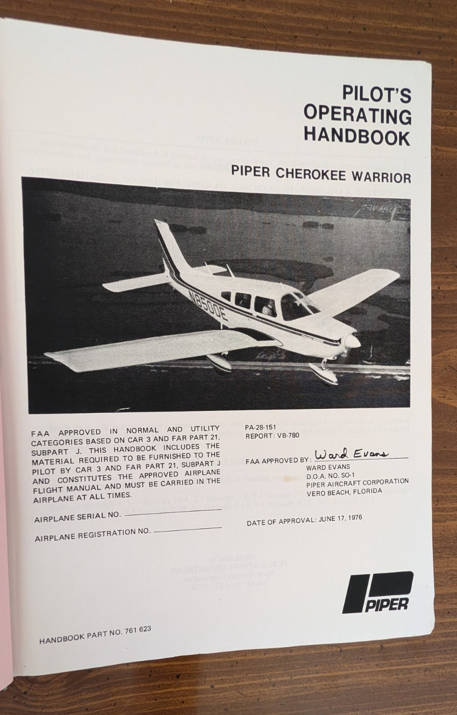 Piper Cherokee Warrior PA-28-151 Pilot's Information Manual