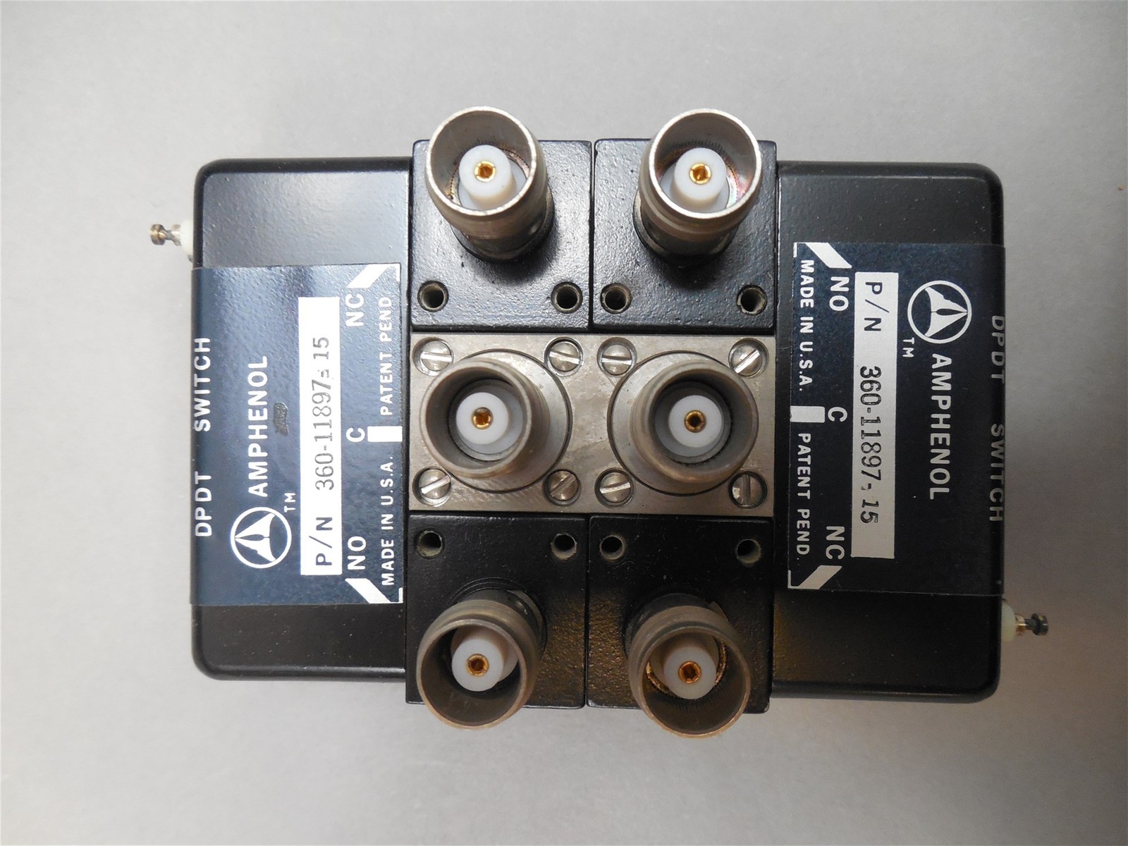 NOS - Amphenol 360-11897-15 DPDT Switch 26V DC