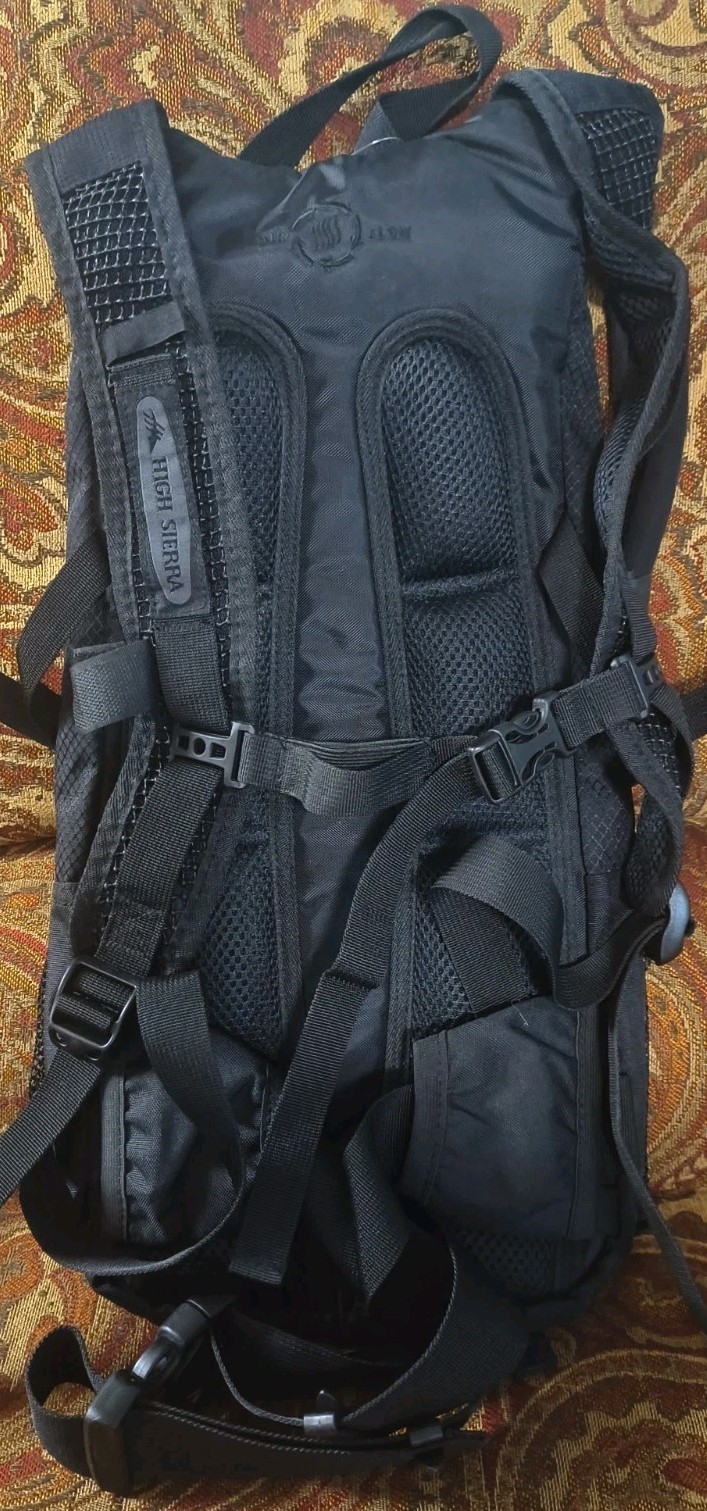 High Sierra lightweight hiking hydration pack customized with a blue Optum Logo