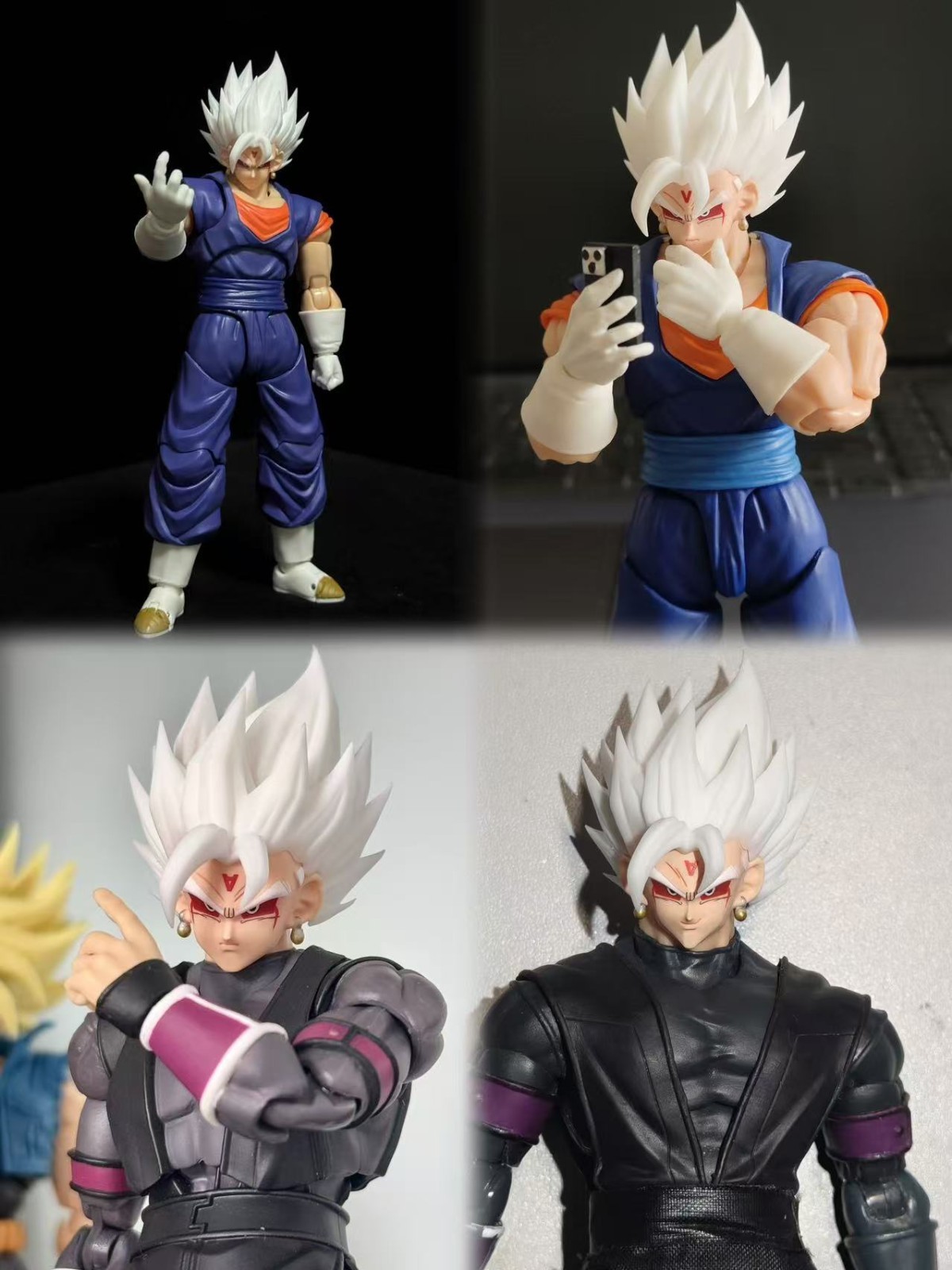 NEW custom ssj Vegetto 1/12 shf Vegito white god head sculpt kit  No Figure