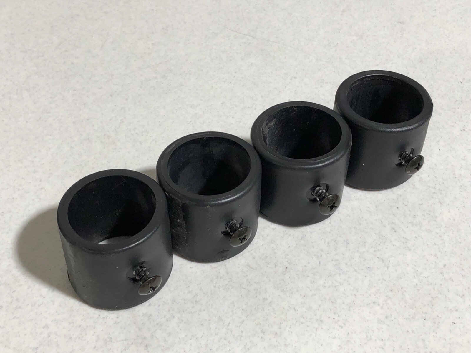 Ab Lounge Sport Base Bar Black Plastic Floor Protector Sleeves Parts Set of 4