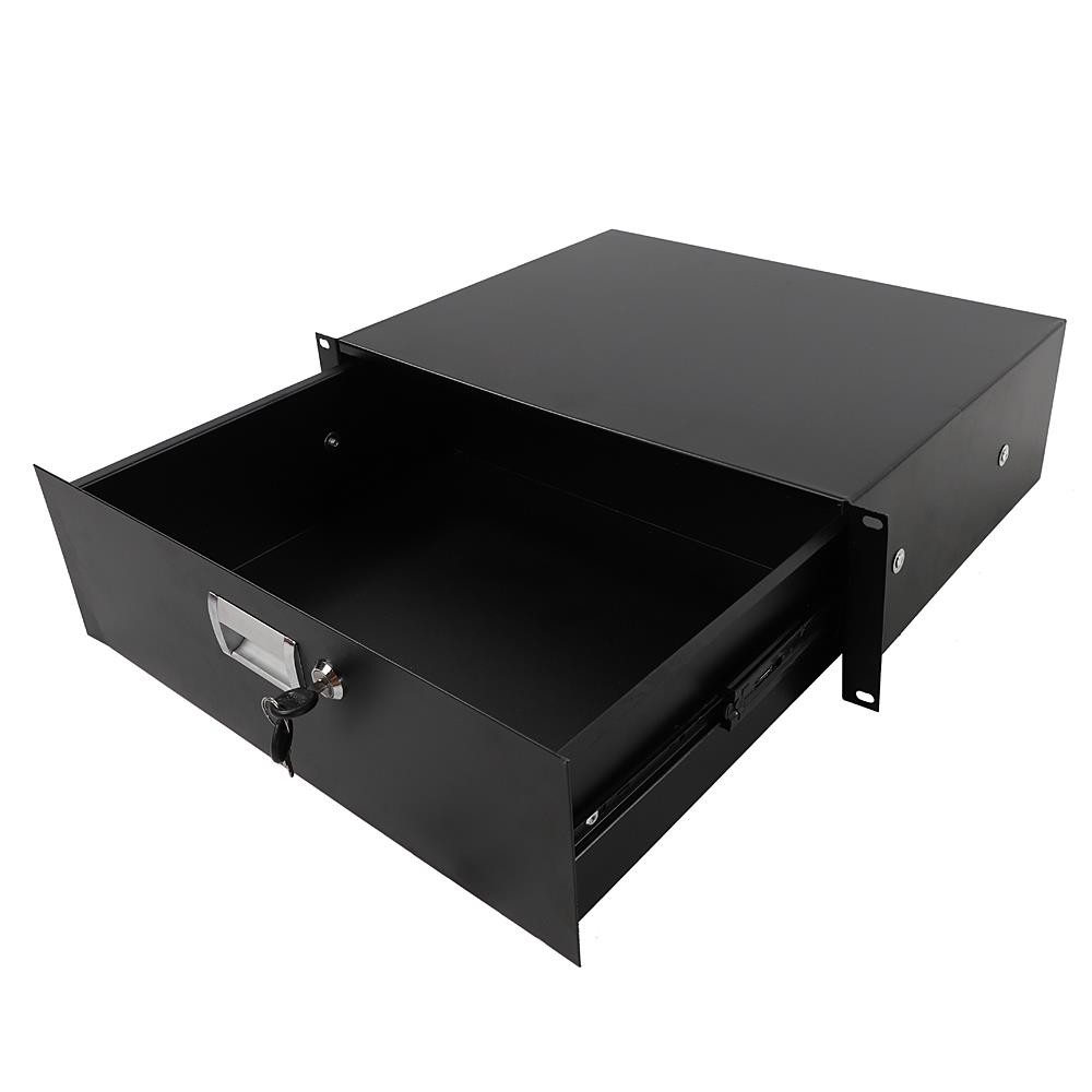3 Space 3U Rack Mount 19" Drawer Locking DJ Rack Gear Audio Road Case IT Network