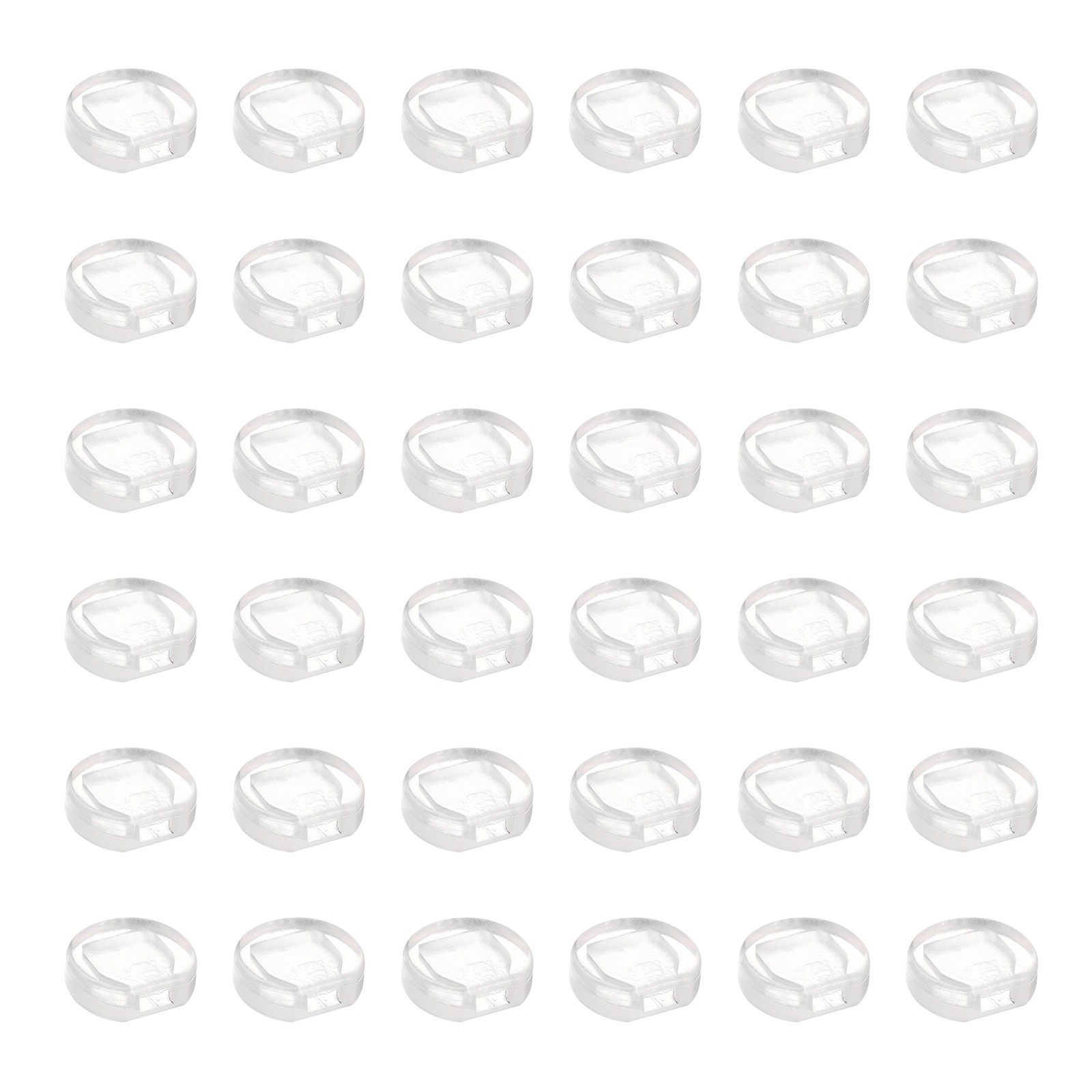40Pcs 0.35" Silicone Clip-on Earring Backs Comfort Earrings Pads(Clear)