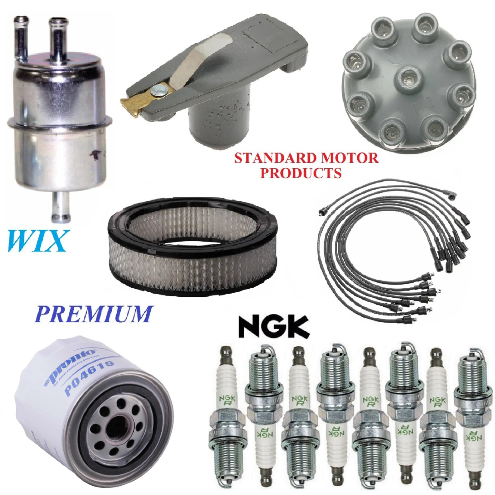 Tune Up Kit Filters Cap Rotor Wire Spark Plugs For JEEP J20 V8 5.9L 1987-1988