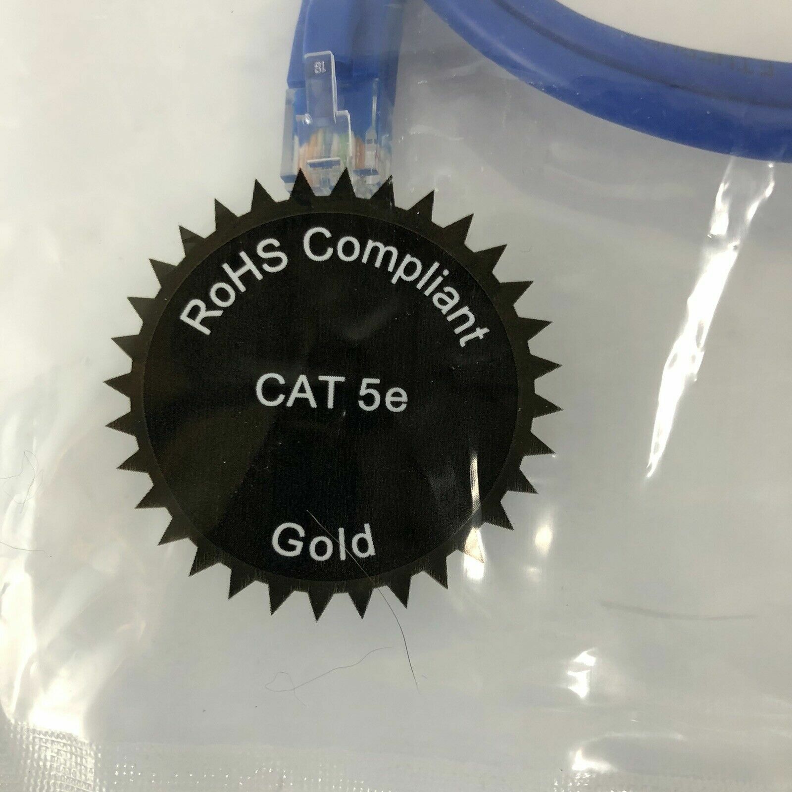 3 FT Universal MLD Blue Cat5E Ethernet Cable - RoHs Compliant Gold