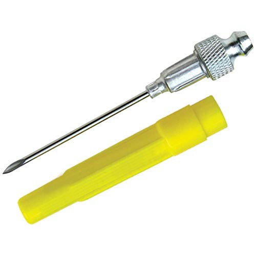 LX-1416 Silver 18G 2 1/2" Long Stainless Steel Grease Injector Needle with