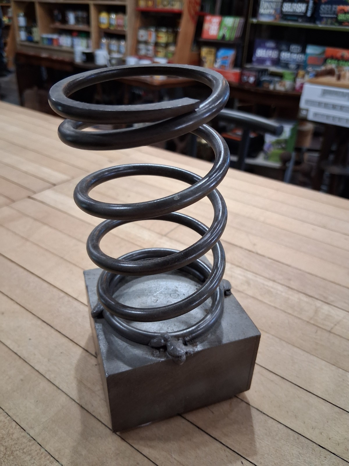 Industrial Steel Compression Spring Paperweight